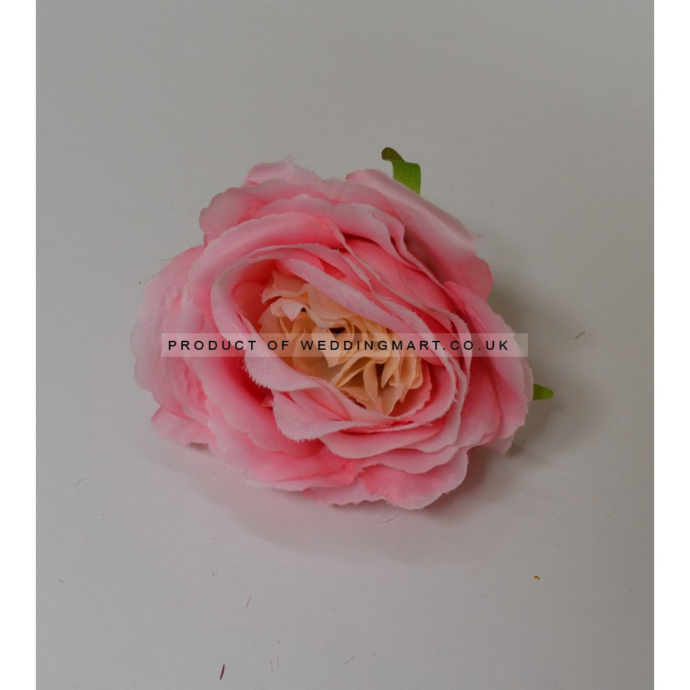Pink and Peach Open Peony Heads - Pack of 10