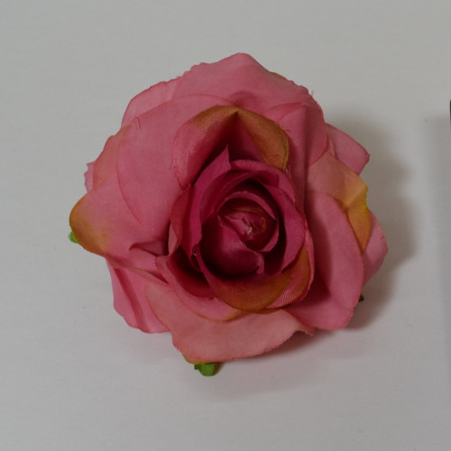 Dark Pink Small Rose Heads - Pack of 10