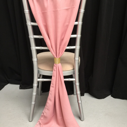 Chiffon Vertical Chair Drops  - DUSKY PINK Chiffon Vertical Chair Drops  - DUSKY PINK