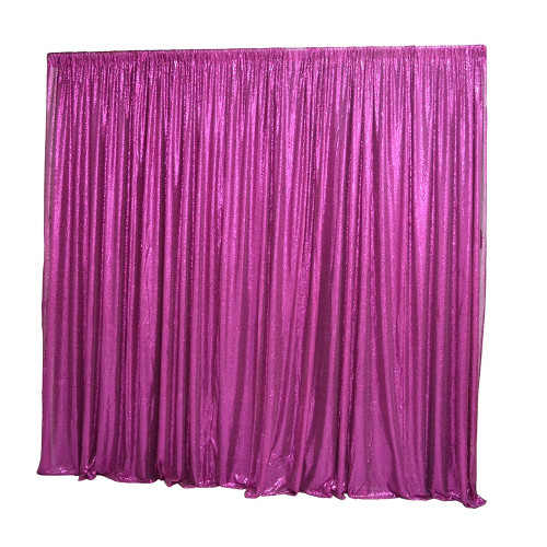 6m (w) x 3m (h) Sequin Wedding Backdrop Curtain -  Purple