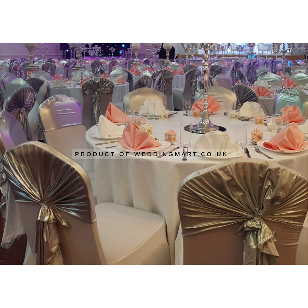 Silver Metalic Chair Hoods - PACK OF 100