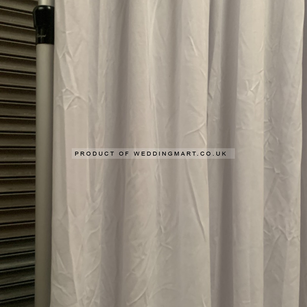 3Mx3M Velvet Blackout Room Divider Curtain - WHITE – Wholesale Blackout Curtains for Wedding Decorators | WeddingMart