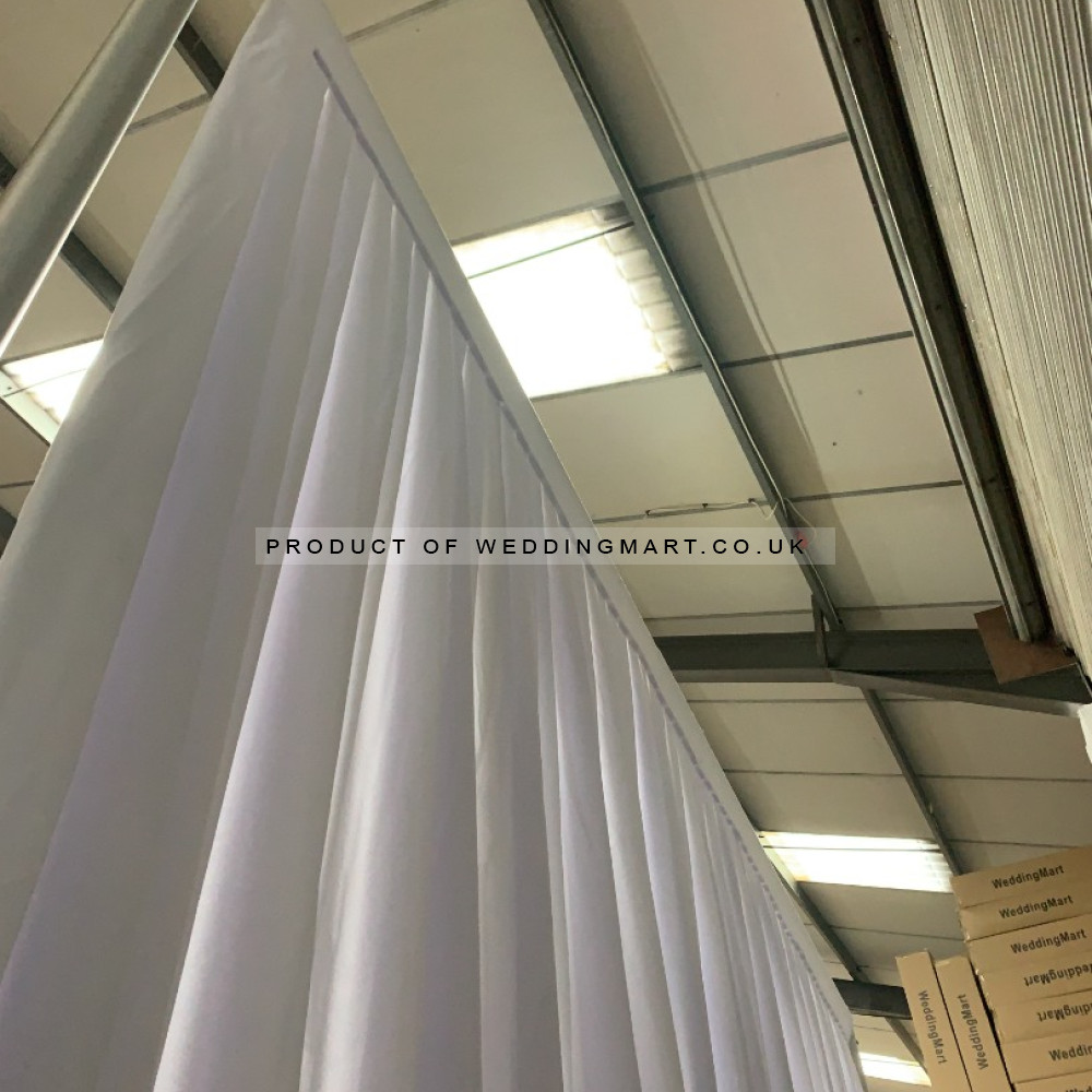 3Mx3M Velvet Blackout Room Divider Curtain - WHITE – Wholesale Blackout Curtains for Wedding Decorators | WeddingMart