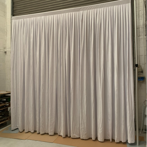 3Mx3M Velvet Blackout Room Divider Curtain - WHITE – Wholesale Blackout Curtains for Wedding Decorators | WeddingMart