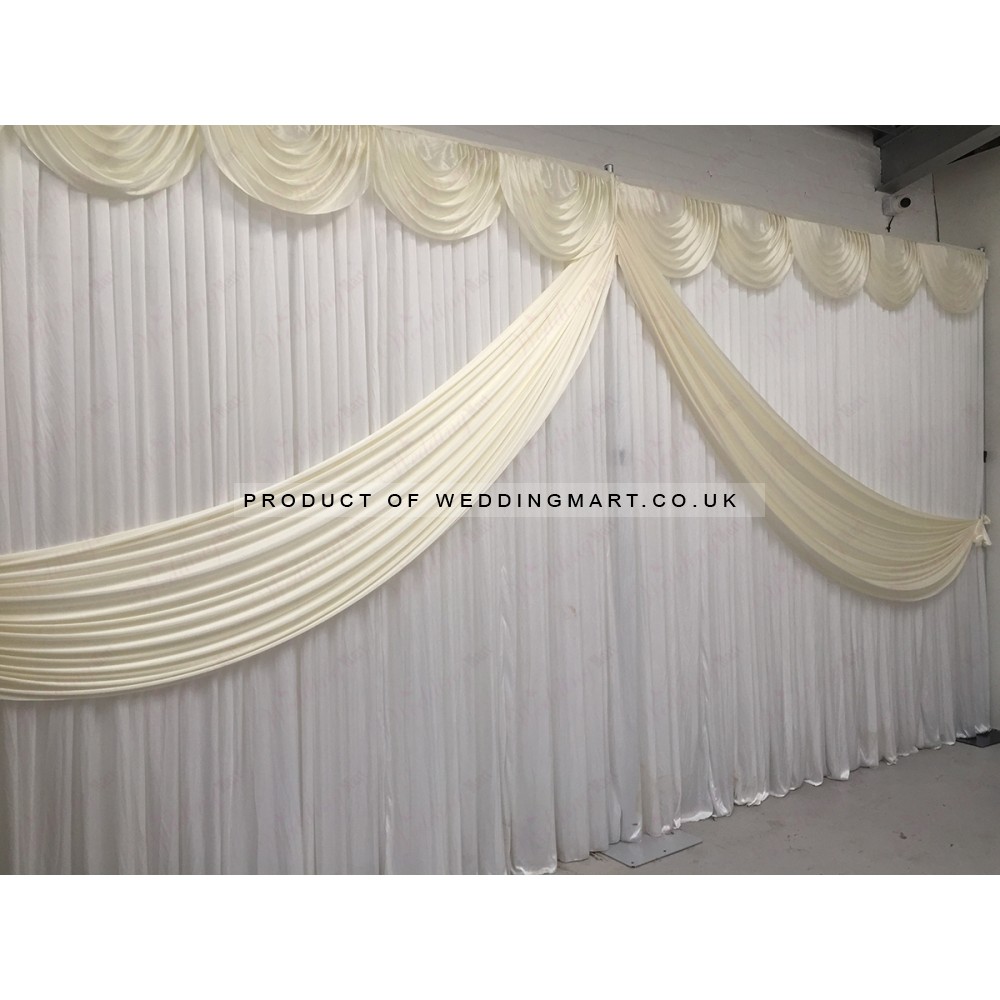 Ivory Butterfly Backdrop Curtain