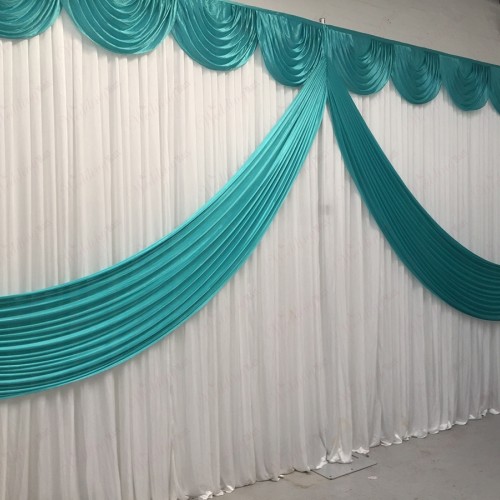 Turquoise Butterfly Backdrop Curtain