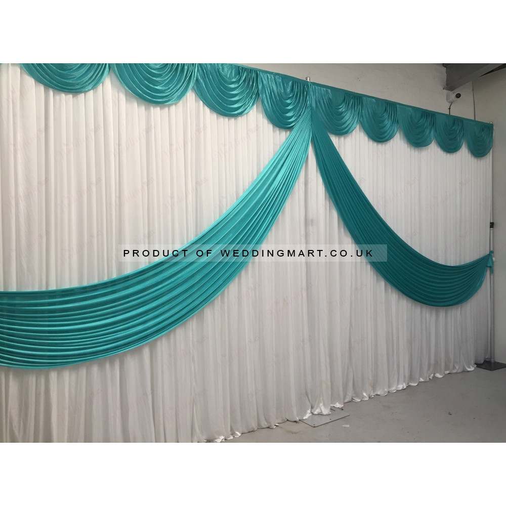 Turquoise Butterfly Backdrop Curtain