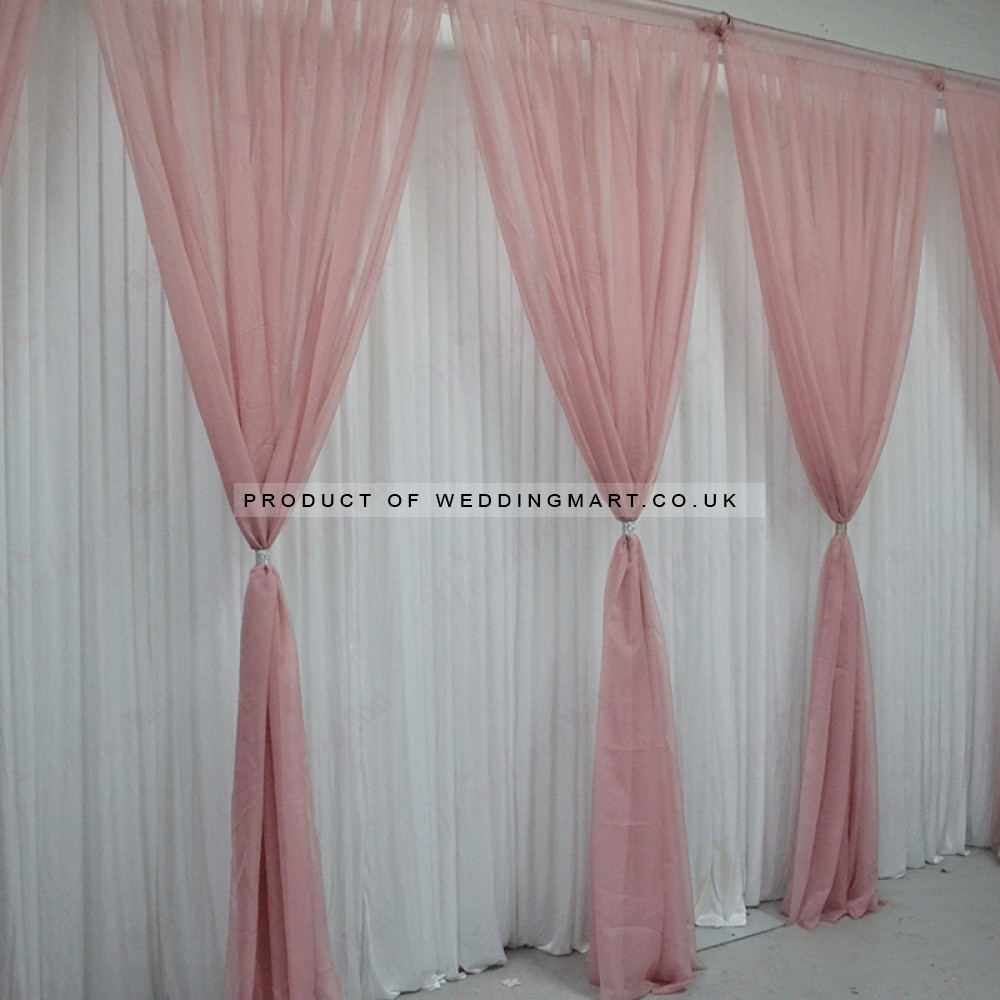 1m (w) x 3m (h) Voil Overlay Panel - Dusty Pink – Wholesale Grecian Overlays for Wedding Decorators | WeddingMart