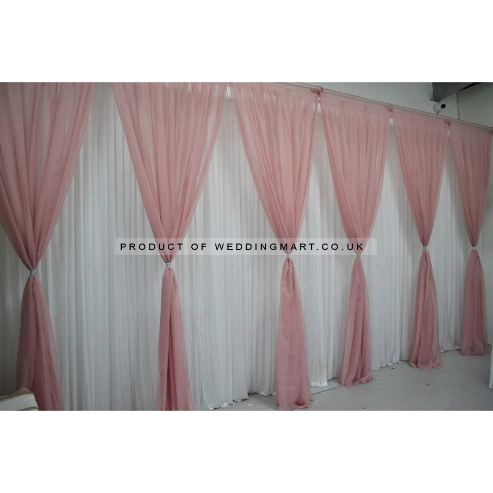 1m (w) x 3m (h) Voil Overlay Panel - Dusty Pink