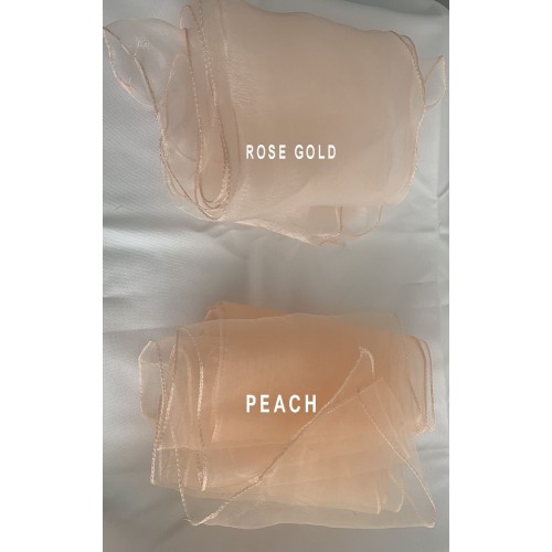 Rose Gold Organza Chair Bows - PACK of 10