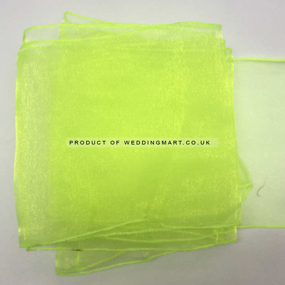 Lime Green Organza Table Runners (14x108) – Wholesale Organza Table Runners for Wedding Decorators | WeddingMart