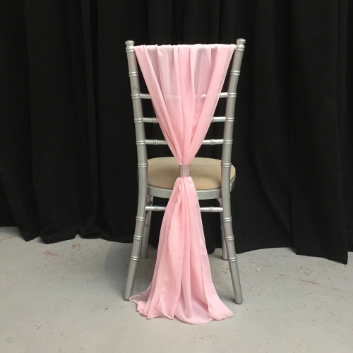 Chiffon Vertical Chair Drops  - PINK Chiffon Vertical Chair Drops  - PINK