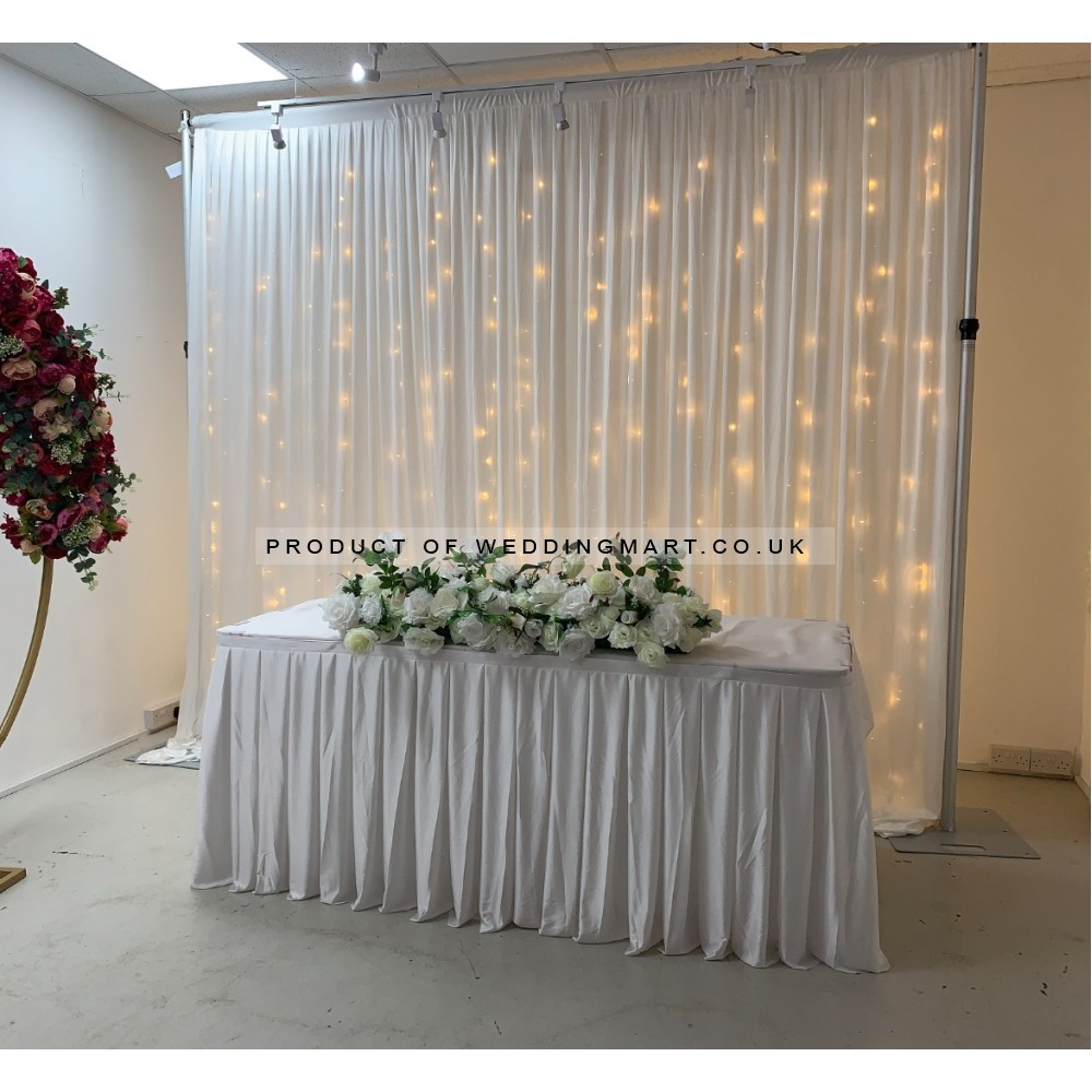 3mx3m LED Curtain Lights For Wedding Backdrops - Warm White