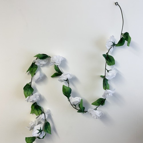 Small Rose Garland - White