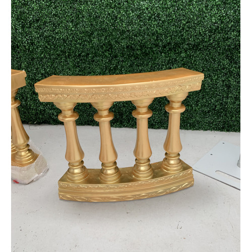 Fibreglass Curved Floral Pedstal - Gold