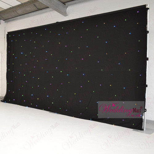 6Mx3M BLACK RGB LED Starlight LED Wedding Backdrop – Wholesale LED Starlight Backdrops for Wedding Decorators | WeddingMart