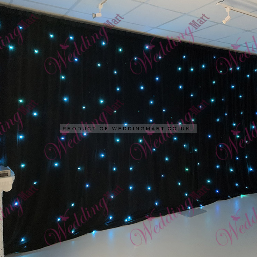 6Mx3M BLACK RGB LED Starlight LED Wedding Backdrop – Wholesale LED Starlight Backdrops for Wedding Decorators | WeddingMart