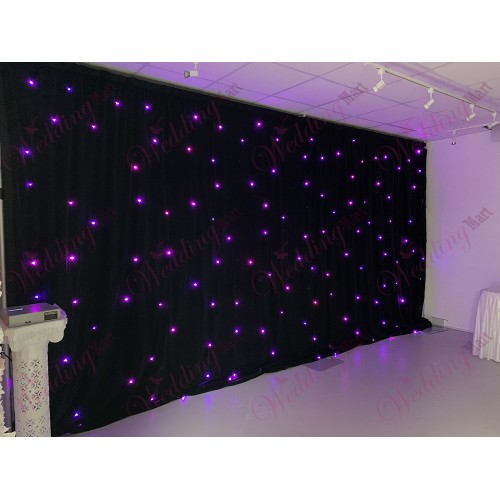 6Mx3M BLACK RGB LED Starlight LED Wedding Backdrop