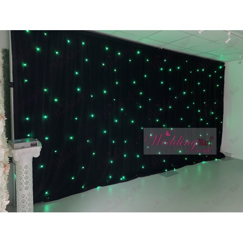 6Mx3M BLACK RGB LED Starlight LED Wedding Backdrop