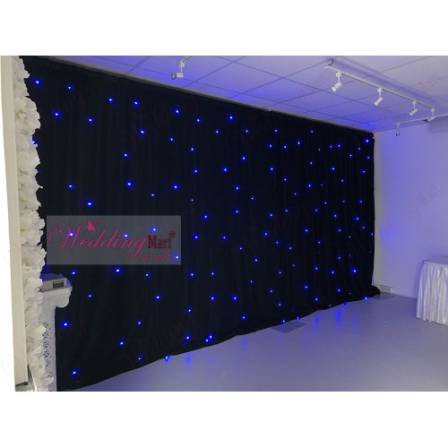6Mx3M BLACK RGB LED Starlight LED Wedding Backdrop