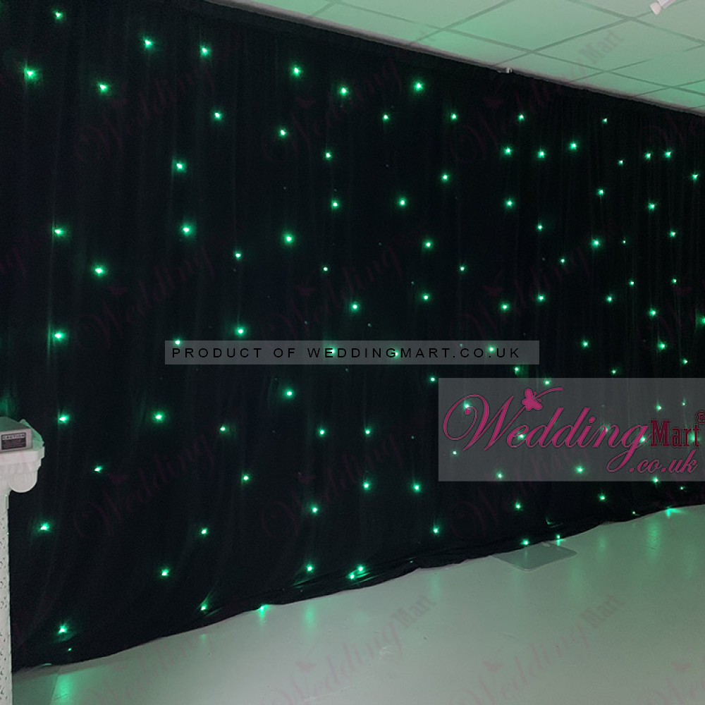 6Mx3M BLACK RGB LED Starlight LED Wedding Backdrop – Wholesale LED Starlight Backdrops for Wedding Decorators | WeddingMart