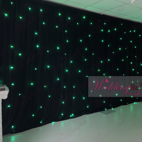 6Mx3M BLACK RGB LED Starlight LED Wedding Backdrop – Wholesale LED Starlight Backdrops for Wedding Decorators | WeddingMart