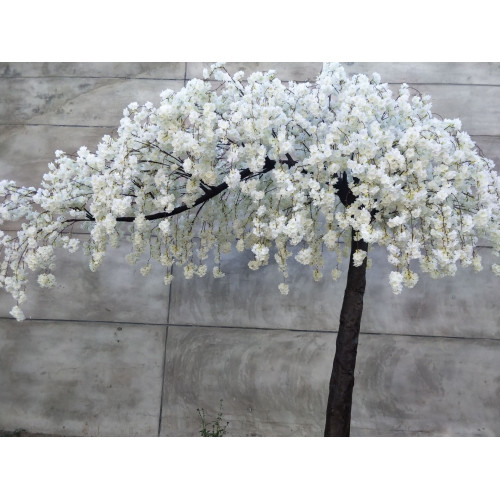 3.1m Artificial Weeping Cherry Blossom Canopy Tree - WHITE