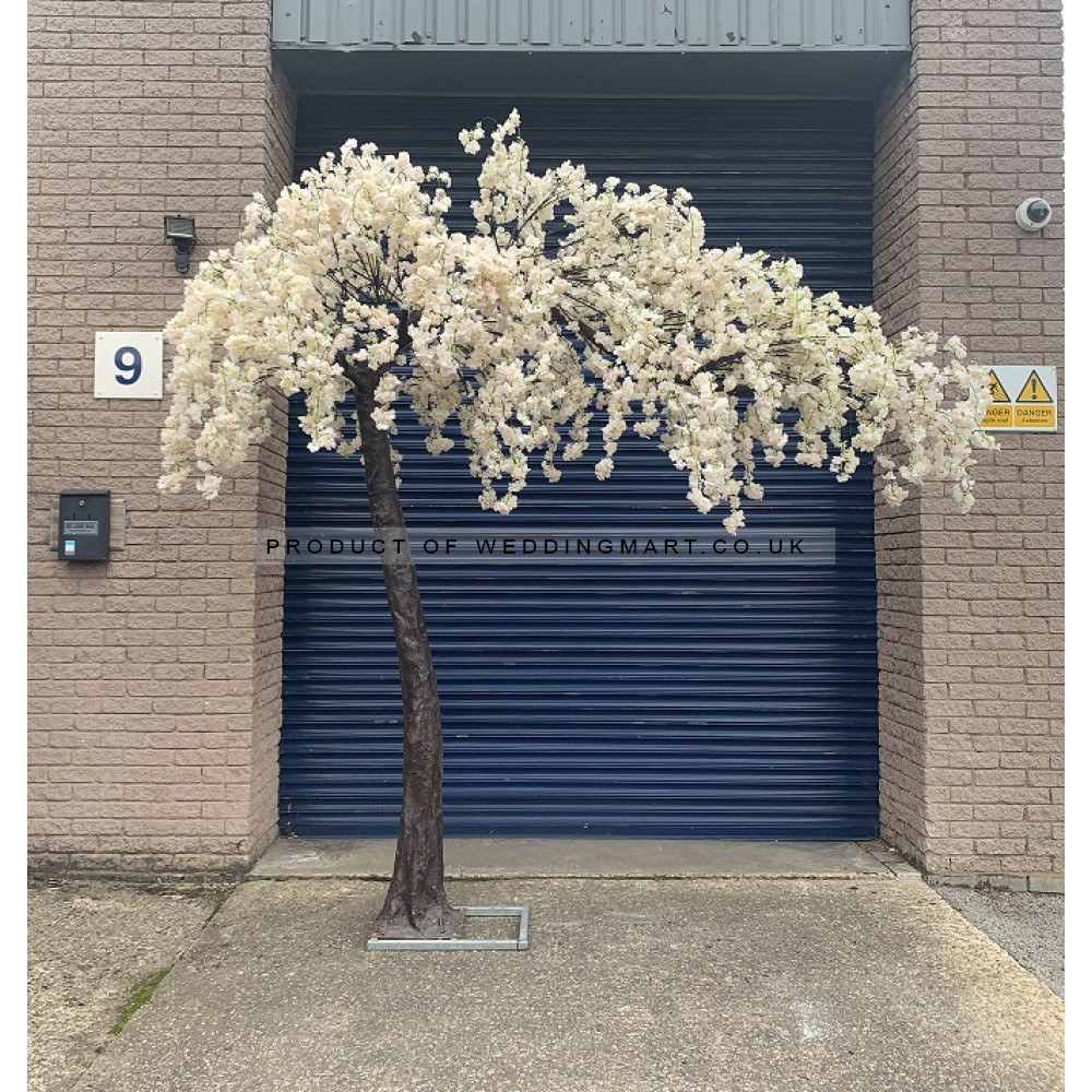 3.1m Artificial Weeping Cherry Blossom Canopy Tree - IVORY