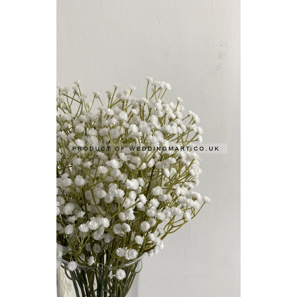 Artificial White Baby's Breath Gypsophila - Pack of 5