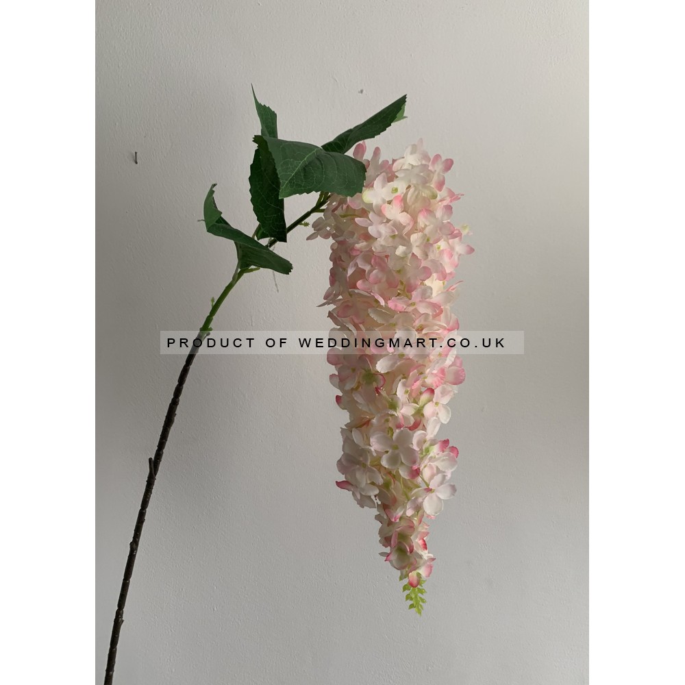 Artificial Hanging Wisteria Stem - Baby Pink