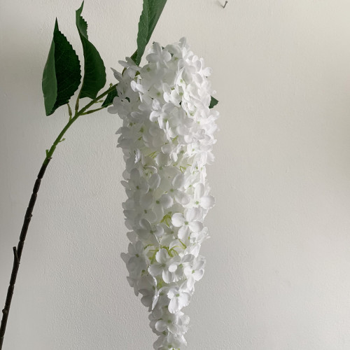 Artificial Hanging Wisteria Stem - White