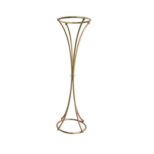 80cm Trumpet Shaped Metal Wedding Centerpiece Flower Stands - GOLD