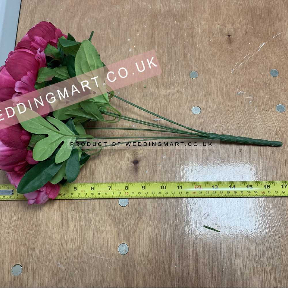 7 Heads Artificial Peony Bouquet - Light Pink – Wholesale Peony Bouquets for Wedding Decorators | WeddingMart