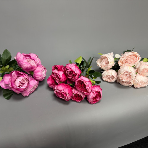 7 Heads Artificial Peony Bouquet - Light Pink – Wholesale Peony Bouquets for Wedding Decorators | WeddingMart