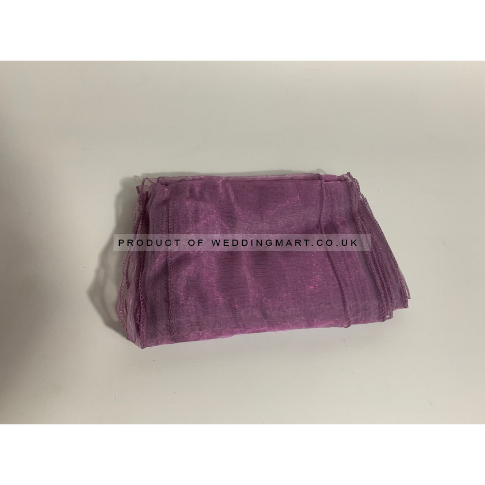 Mauve Organza Chair Bows - PACK of 10