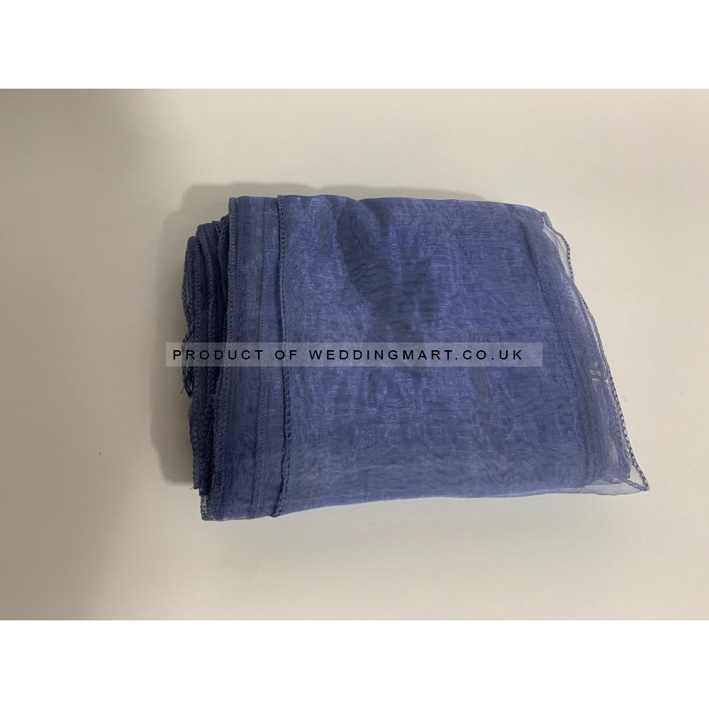 Dusty Blue Organza Chair Bows - PACK of 10