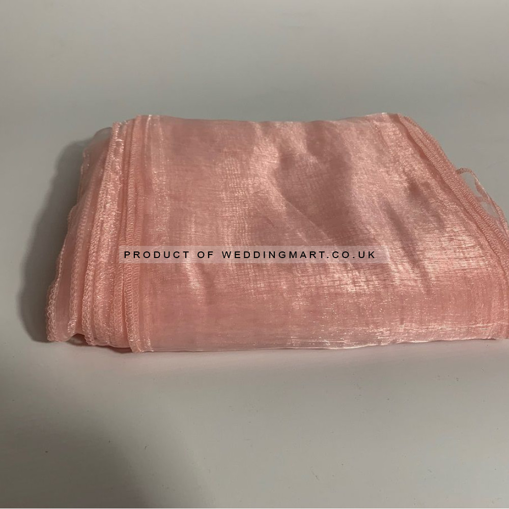 Blush Pink Organza Chair Bows - PACK of 10 – Wholesale Organza Chair Bows for Wedding Decorators | WeddingMart