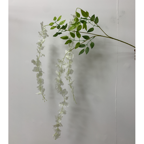 12pcs of Artificial Silk Hanging Wisteria Branh Vine Garland - Ivory