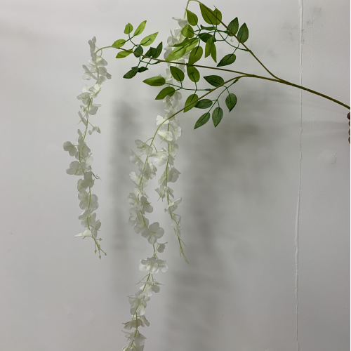 12pcs of Artificial Silk Hanging Wisteria Branh Vine Garland - Ivory – Wholesale Wisteria for Wedding Decorators | WeddingMart
