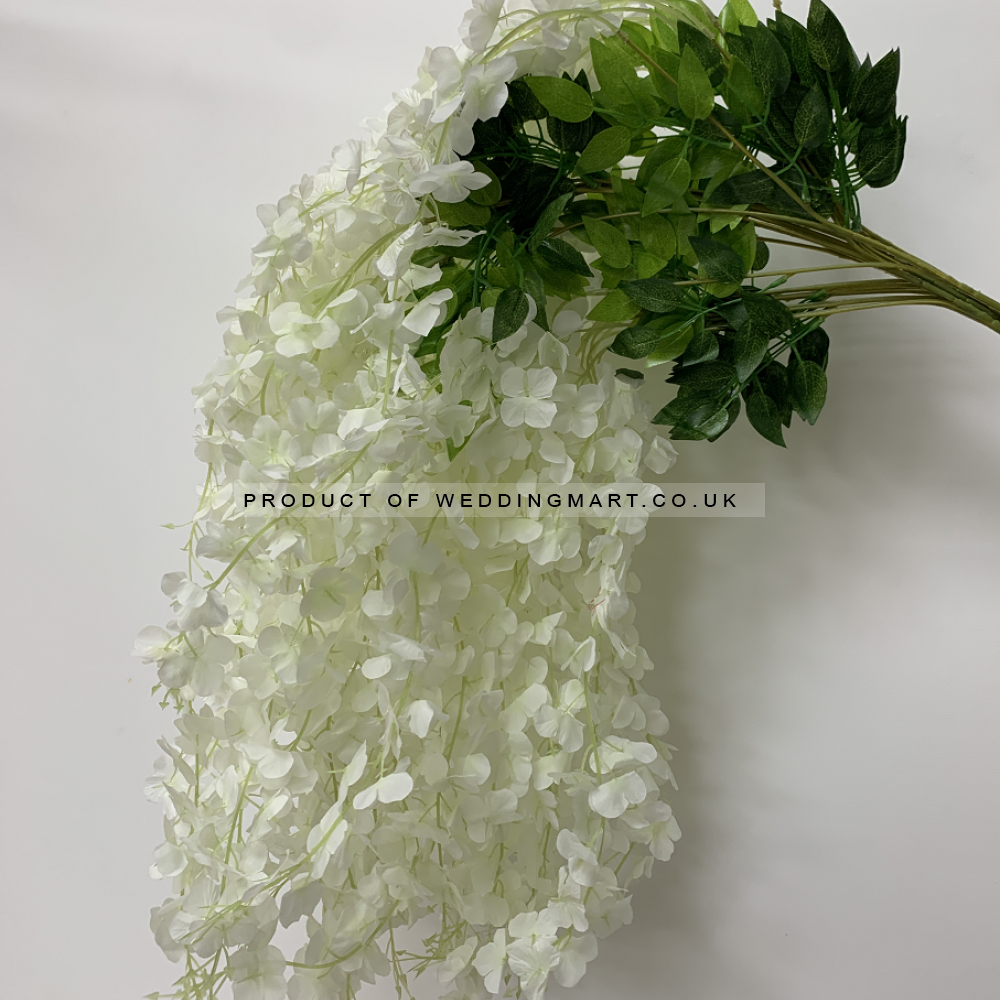 12pcs of Artificial Silk Hanging Wisteria Branh Vine Garland - Ivory – Wholesale Wisteria for Wedding Decorators | WeddingMart