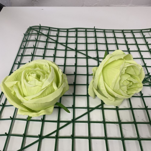 Artificial Closed Rose Heads - Green - Pack of 10