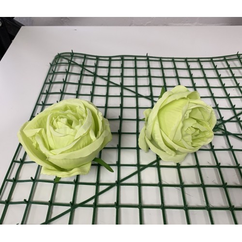Artificial Closed Rose Heads - Green - Pack of 10