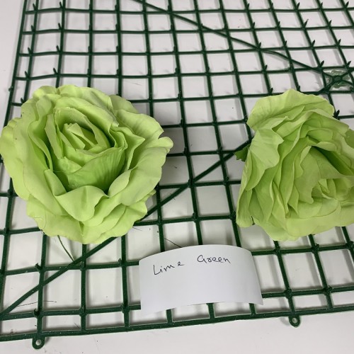 Lime Green Rose Heads - Pack of 10