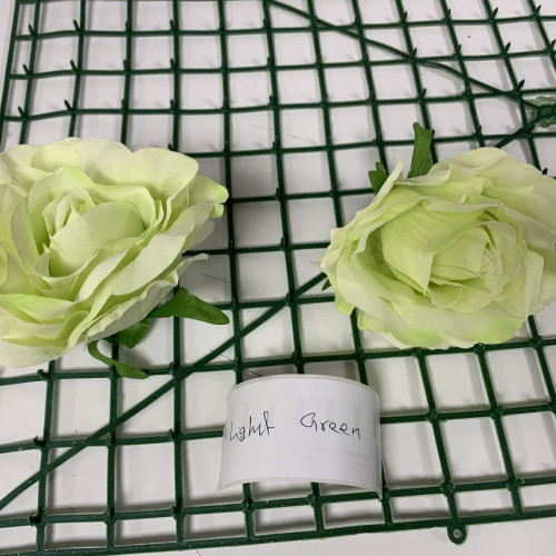 Light Green Rose Heads - Pack of 10