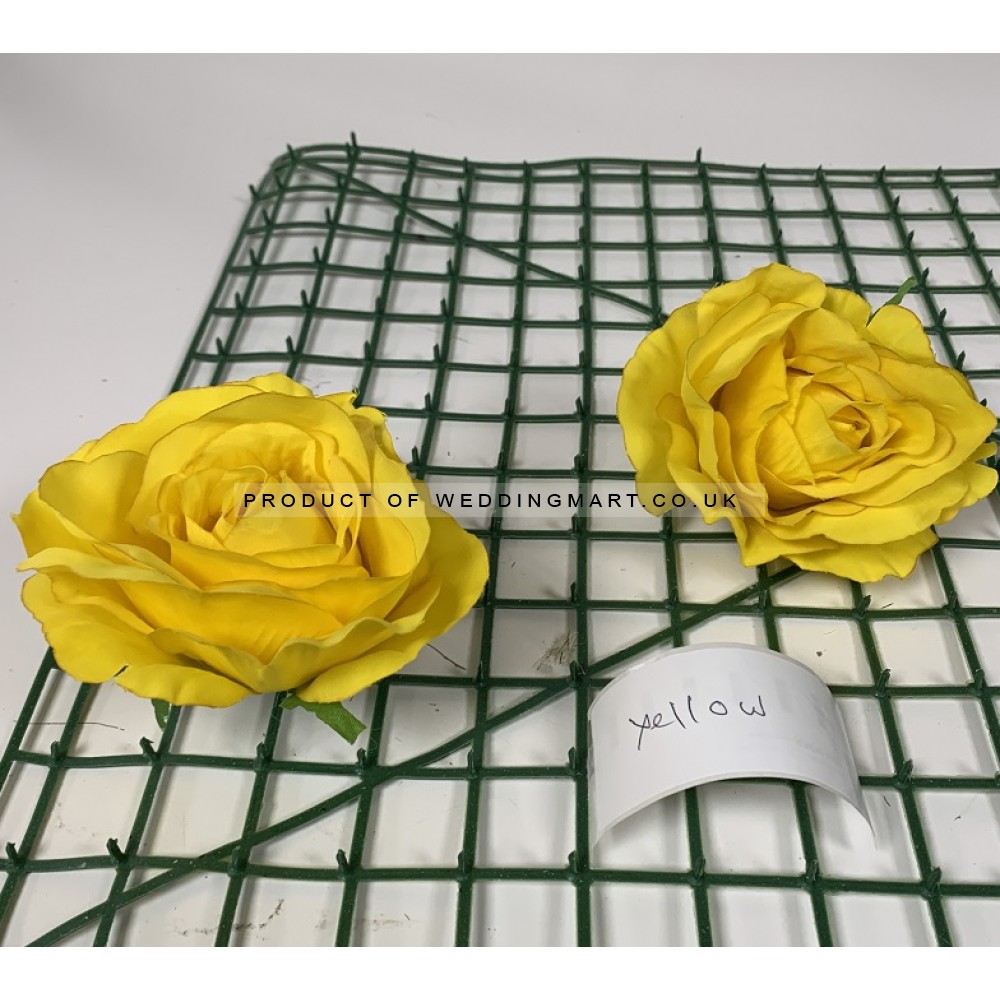 Yellow Rose Heads - Pack of 10
