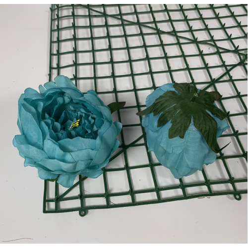 Turquoise Peony Heads Closed - Pack of 10