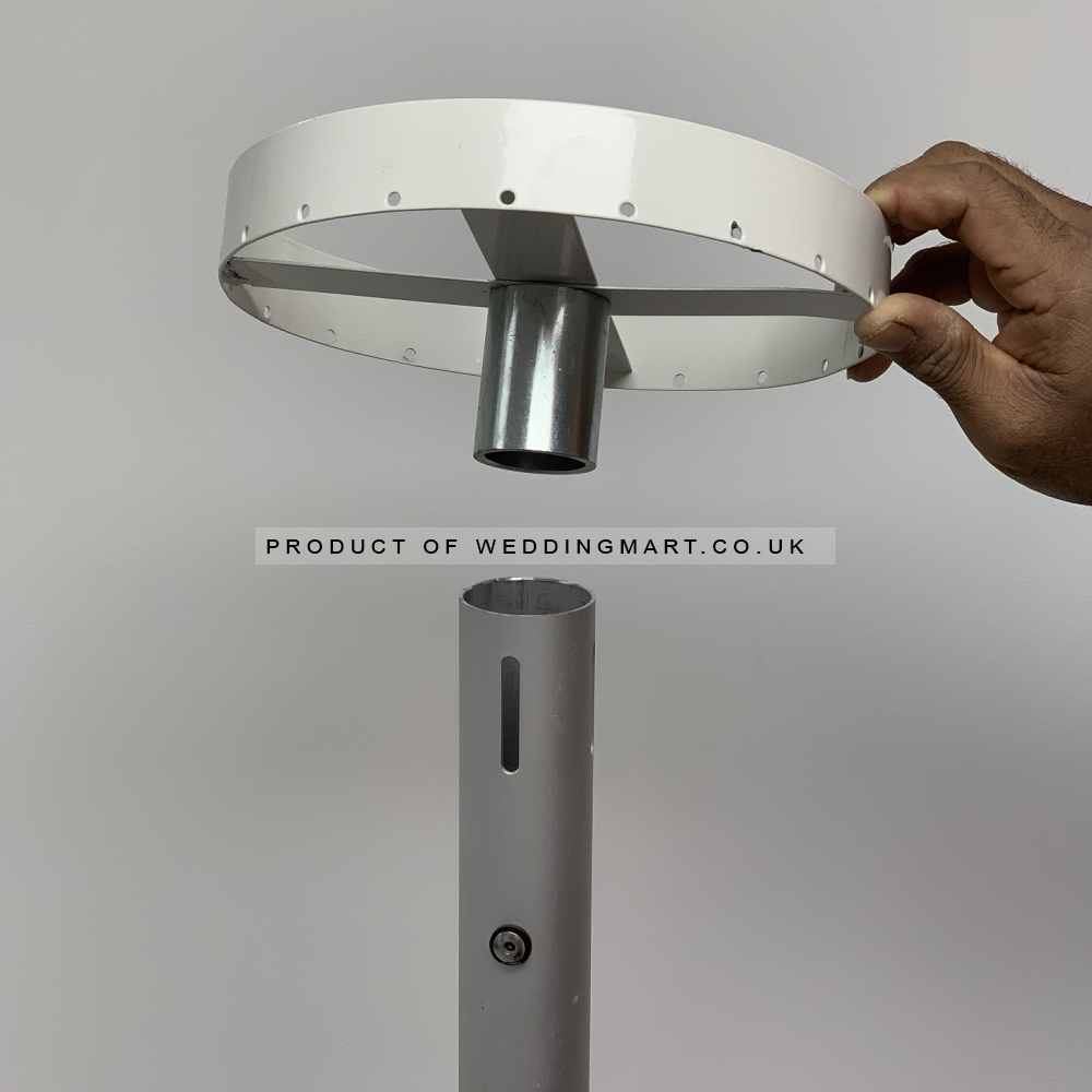 Flower Basket Holder for Pipe and Drape Kit – Wholesale Pipe and Drape Accessories for Wedding Decorators | WeddingMart