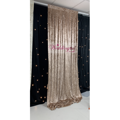 4m Velvet Grecian Wedding Backdrop Stage Panels - Brown