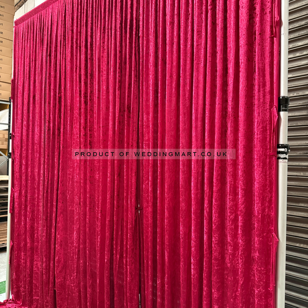 1m (w) x 4m (h) Velvet Backdrop Overlay Panel - Red – Wholesale Velvet Overlays for Wedding Decorators | WeddingMart