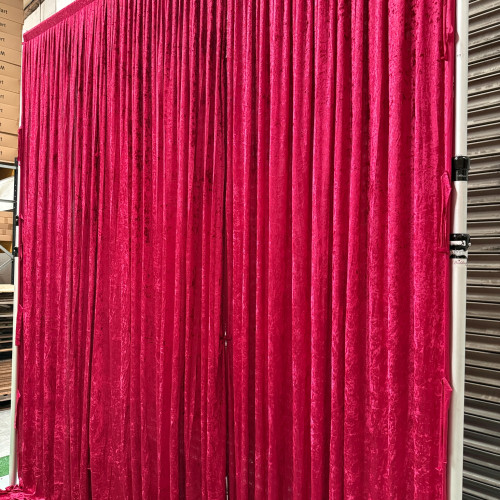 1m (w) x 4m (h) Velvet Backdrop Overlay Panel - Red – Wholesale Velvet Overlays for Wedding Decorators | WeddingMart